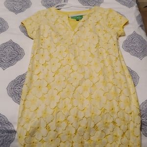 Yellow lace dress